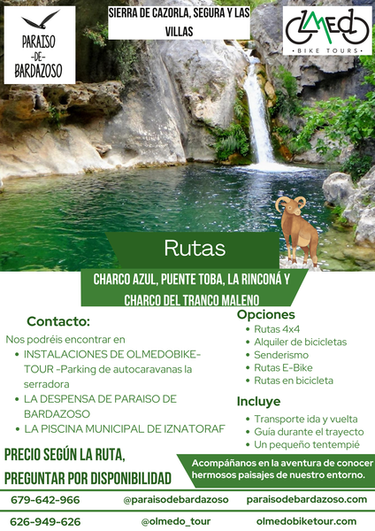 Rutas Villanueva del Arzobispo en el Parque natural de Sierra de Cazorla, Segura y Las Villas